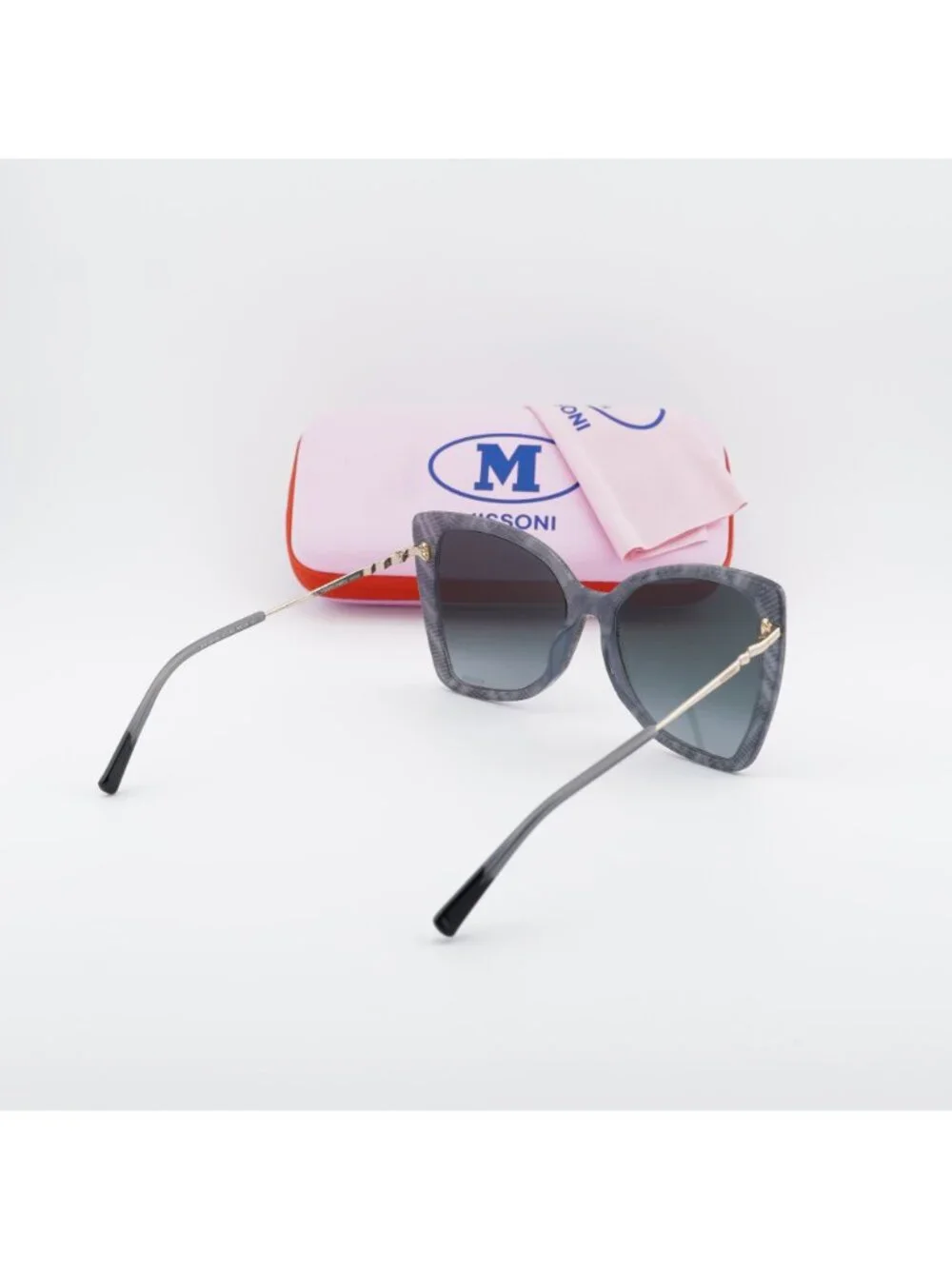 Missoni MIS 0083/S 0S37 9O Butterfly Sunglasses - White Black / Dark Grey